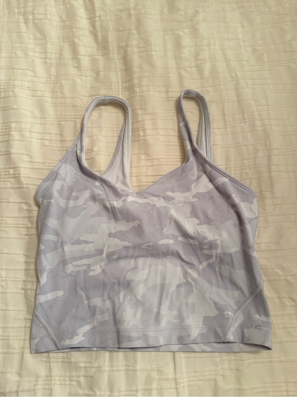 lululemon athletica Light Gray Camo Tank Top